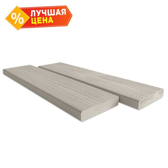 Планкен прямой KM4R крашенная 21x146x6000 мм АВ Ель Укрывная Серый