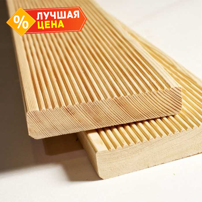 Террасная доска 45x145x6000 мм Экстра Лиственница